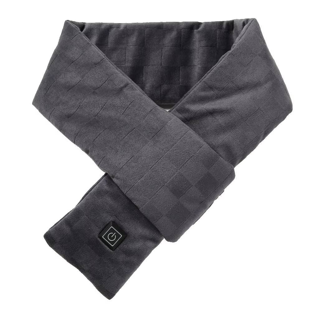 USB Women Men Heating Scarf 3 Gear Adjustable Temperature Electric Heated Scarf Winter Neck Warmer Fleece Scarf for Cycling Camp