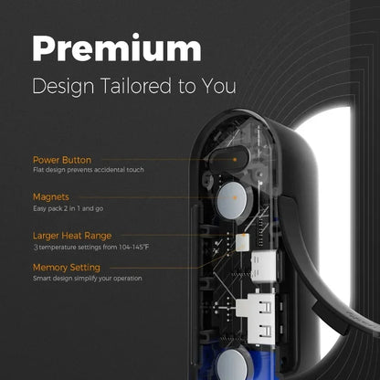 New Portable 2 in 1 Magnetic Rechargeable Hand Warmers Electric Handwarmers Ergonomic Compact Pocket Heater Tech Gifts Outdoors