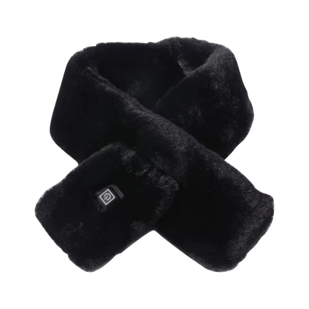 USB Women Men Heating Scarf 3 Gear Adjustable Temperature Electric Heated Scarf Winter Neck Warmer Fleece Scarf for Cycling Camp