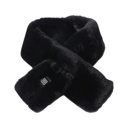 USB Women Men Heating Scarf 3 Gear Adjustable Temperature Electric Heated Scarf Winter Neck Warmer Fleece Scarf for Cycling Camp