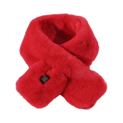 USB Women Men Heating Scarf 3 Gear Adjustable Temperature Electric Heated Scarf Winter Neck Warmer Fleece Scarf for Cycling Camp